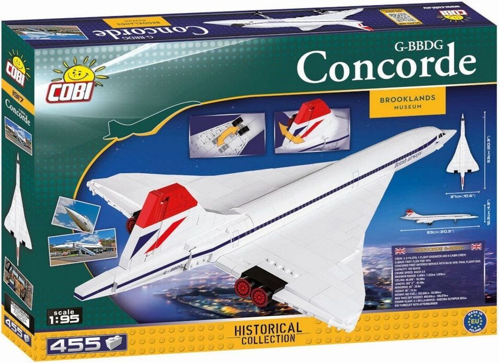 COBI 1917 Concorde z Brooklands Museum, 1:95, 455 k Obrázek produktu 7