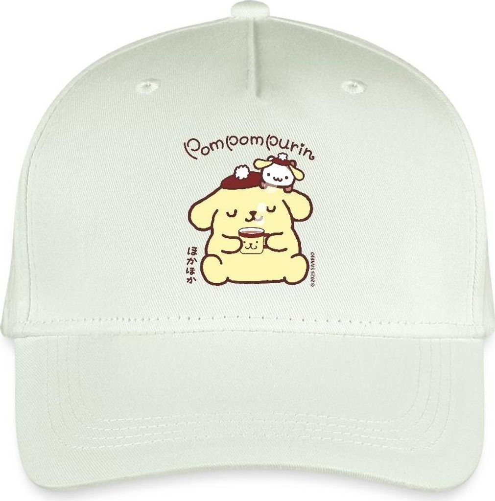 Spreadshirt Pompompurin Trinkt Kaffee Mit Muffin Kinder Bio Basecap, One size, Helles Mintgrün