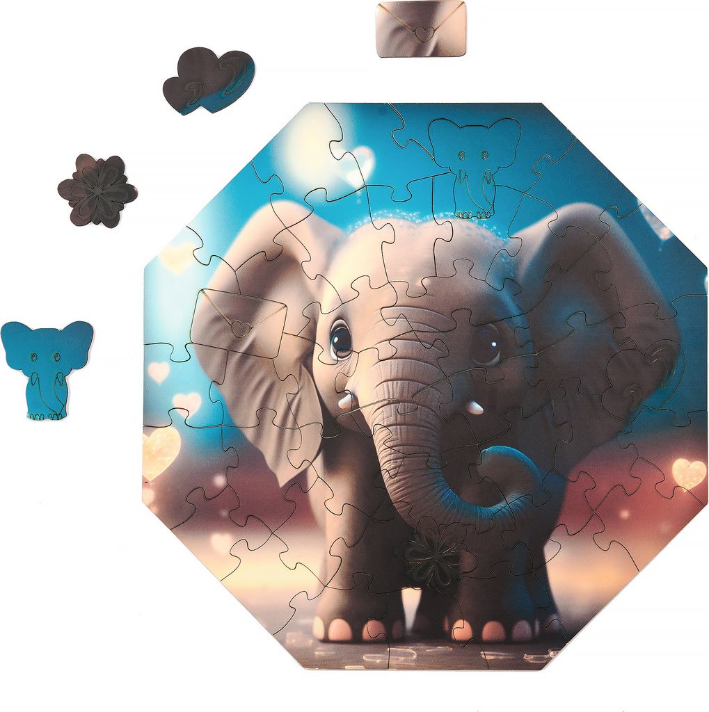 Milliwood Holzpuzzles - Hallo, ich bin klein - Elefant Elie Produktbild 