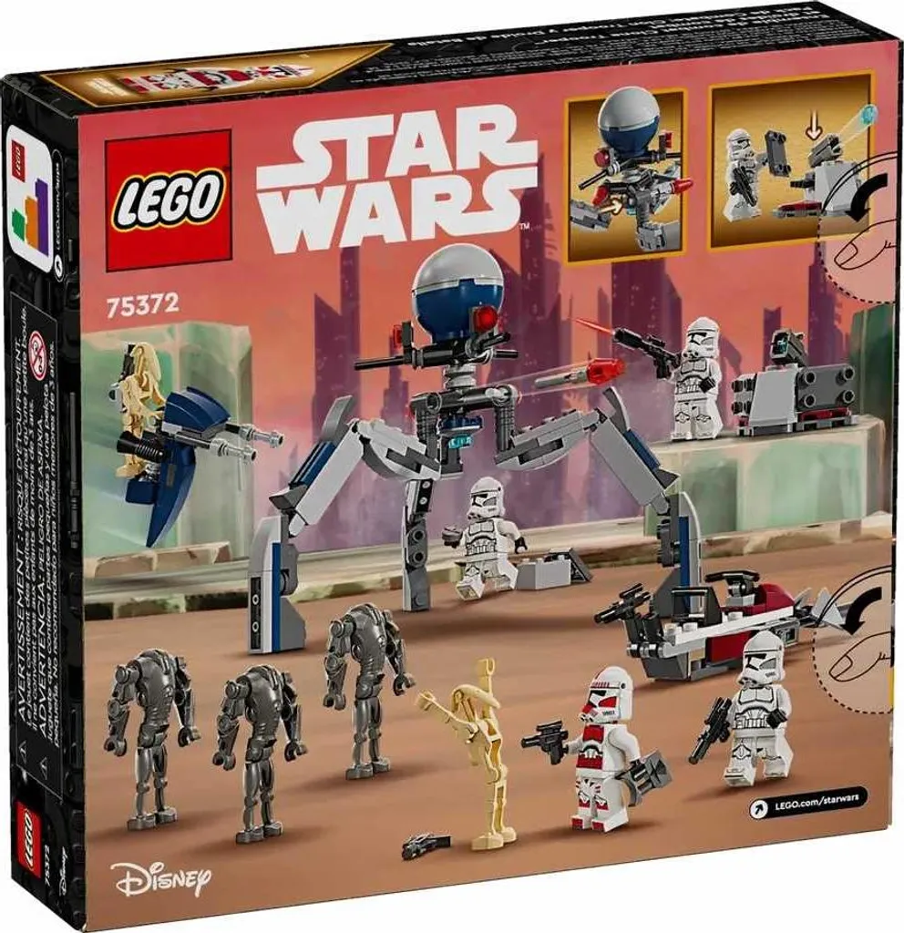 LEGO Star Wars 75372 Pack de Combat Clone Trooper et Battle Droid