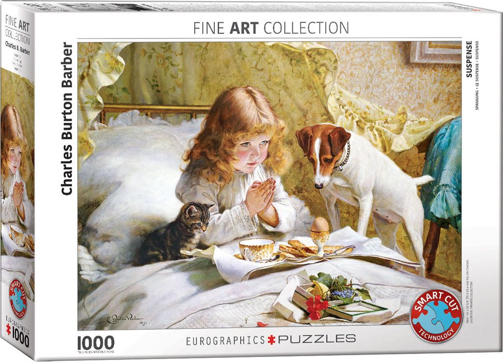 1000 Teile Puzzle - Puzzle - Spannung beim Morgengebet von Burton Barber + DeLuxe 3er Set Puzzle Zubehör