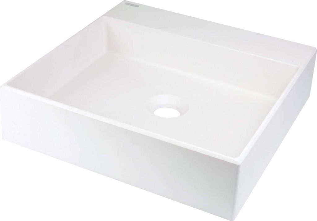 Granite countertop washbasin with space for a tap - 400x400 mm