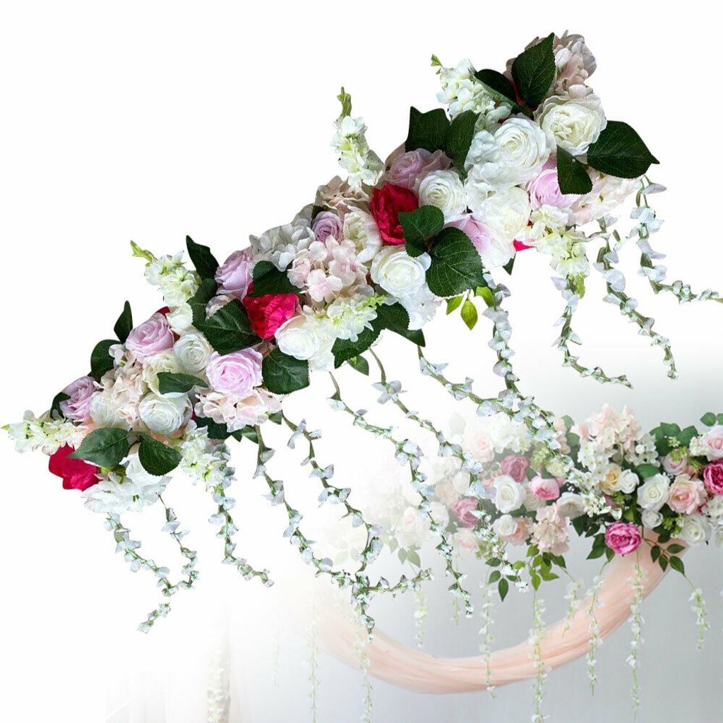 Kunstblumen Blumenstrauß Rosen Wandpaneel Rosenköpfe Blumendeko Rose Flower Row Arrangements Party, Hochzeit, DIY, Basteln, Blumens für Zuhau...