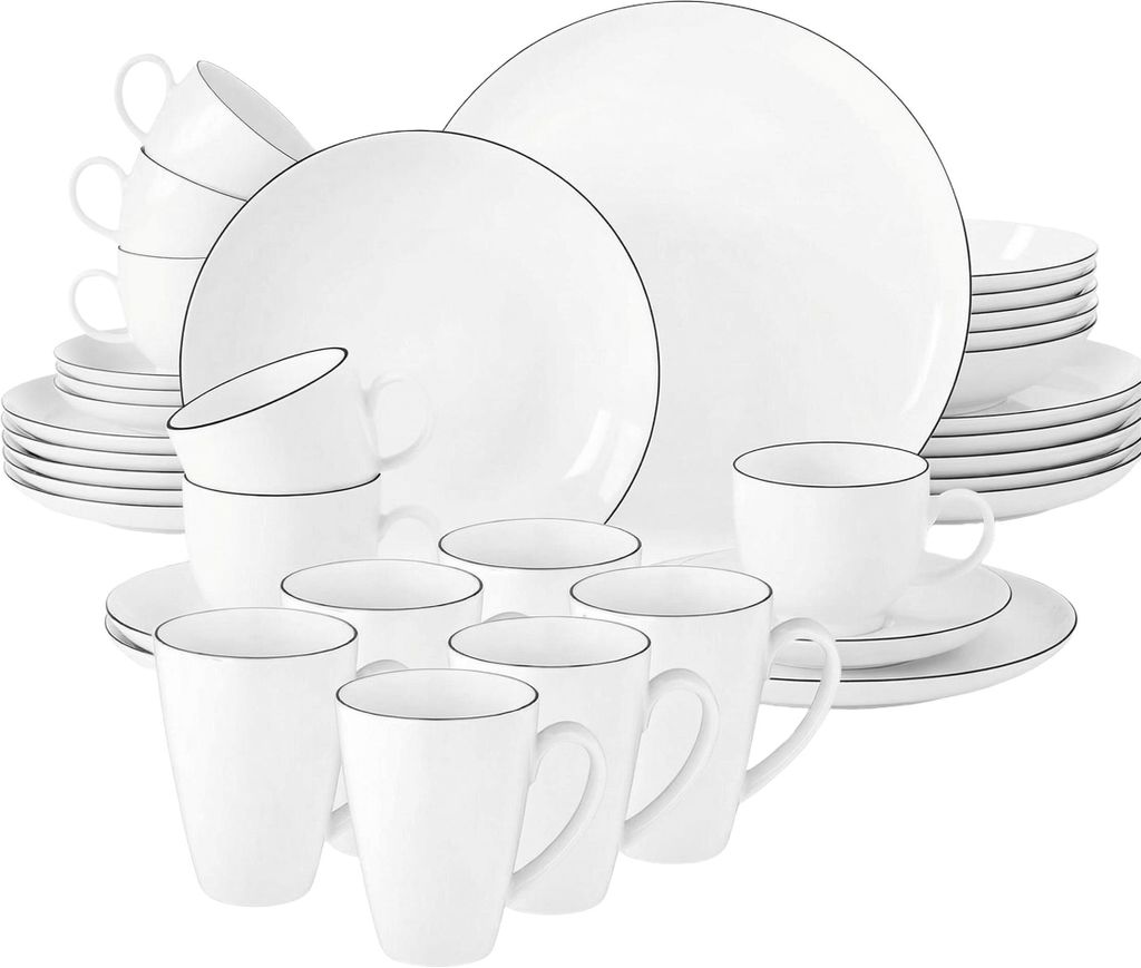 Kombiservice 36-teilig - Seltmann Weiden Lido Black Line Produktbild 