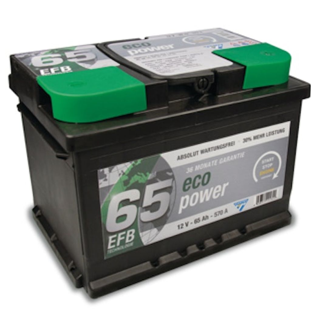 Cartec Batterie Eco Power 75 EFB 12V-75Ah-680A - Kapazität: 75 Ah -  Leitermann