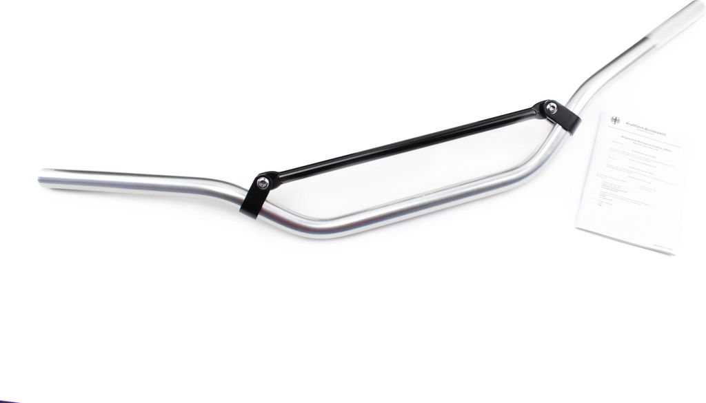 TRW Moto Styling Cross Lenker mit ABE - 80 cm - Chrom mit Strebe für Motorrad Moped Quad Mofa