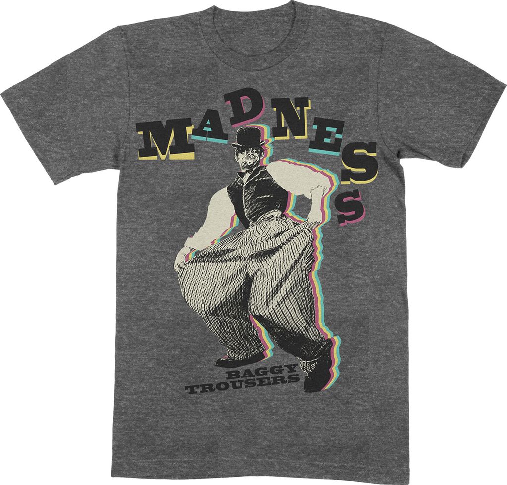 Madness - "Baggy Trousers" T-Shirt für Herren/Damen Uni RO8040 (M) (Grau)