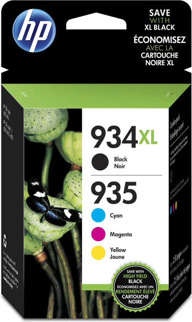 Pack 4 Cartucce HP 934XL 935XL Originali X4E14AE BK/C/M/Y - Alta Resa