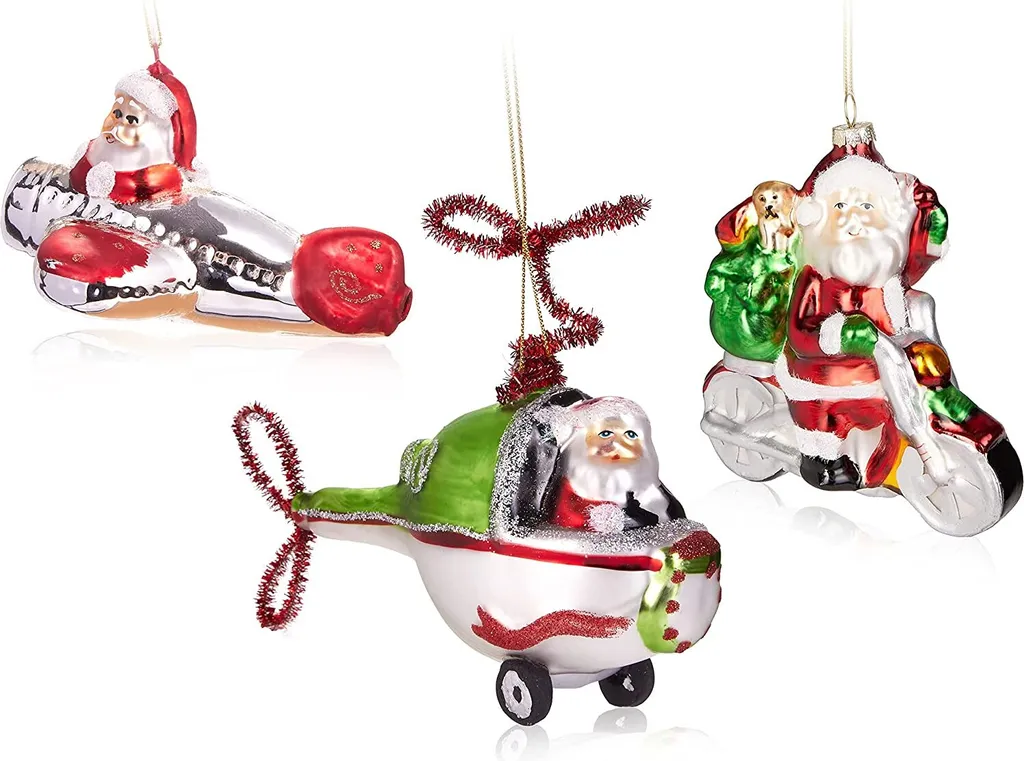 Décoration de sapin de Noël originale - Set de 3 figurines de voyage