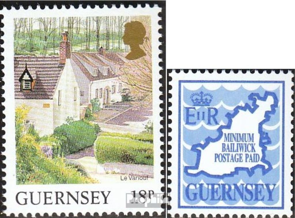 Briefmarken GB - Guernsey 1989 Mi 448,482 (kompl.Ausg.) postfrisch Ansichten