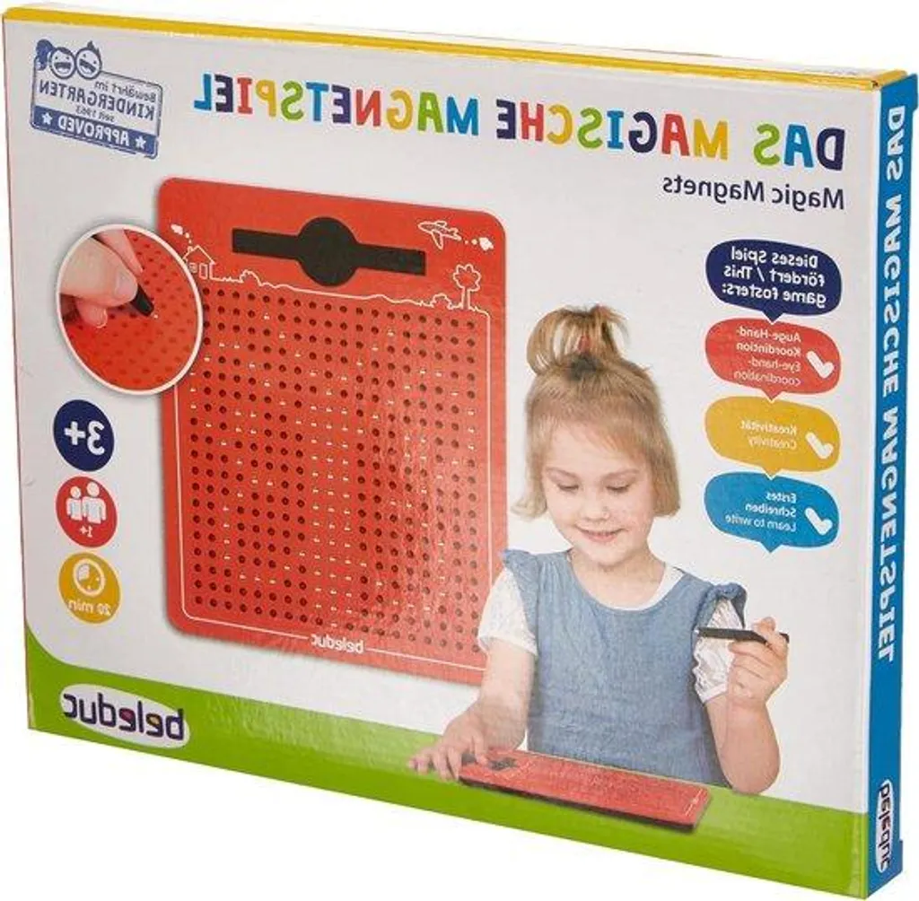 Tableau Magnétique Rouge Compact 175x215mm pour Apprendre en Jouant