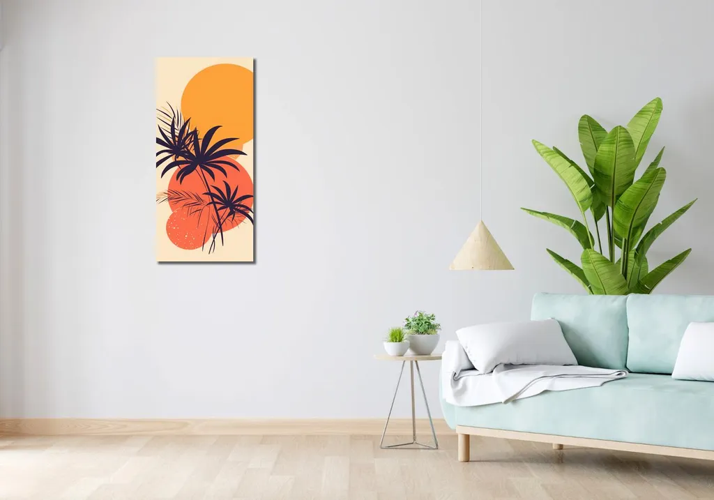 Quadro 40x90 cm Tramonto tropicale - 2