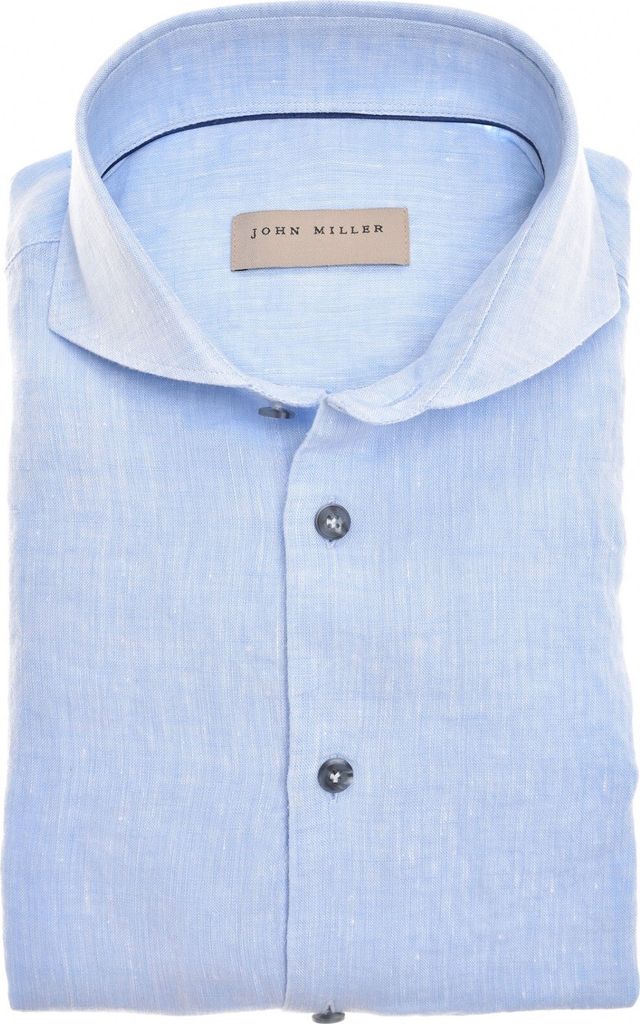 John Miller Hemd Tailored Fit einfarbig hellblau