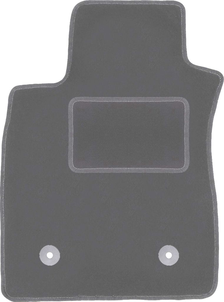 Fahrerfußmatte Velours graphit passend für Reault Thalia II (2008-2013, Limousine) – mit Befestigungen – passgenau