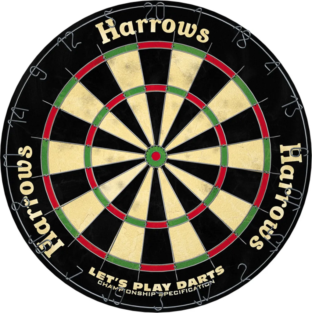 Jeu de fléchettes Harrows Lets Play Darts Target Noir avec Cible 4kg