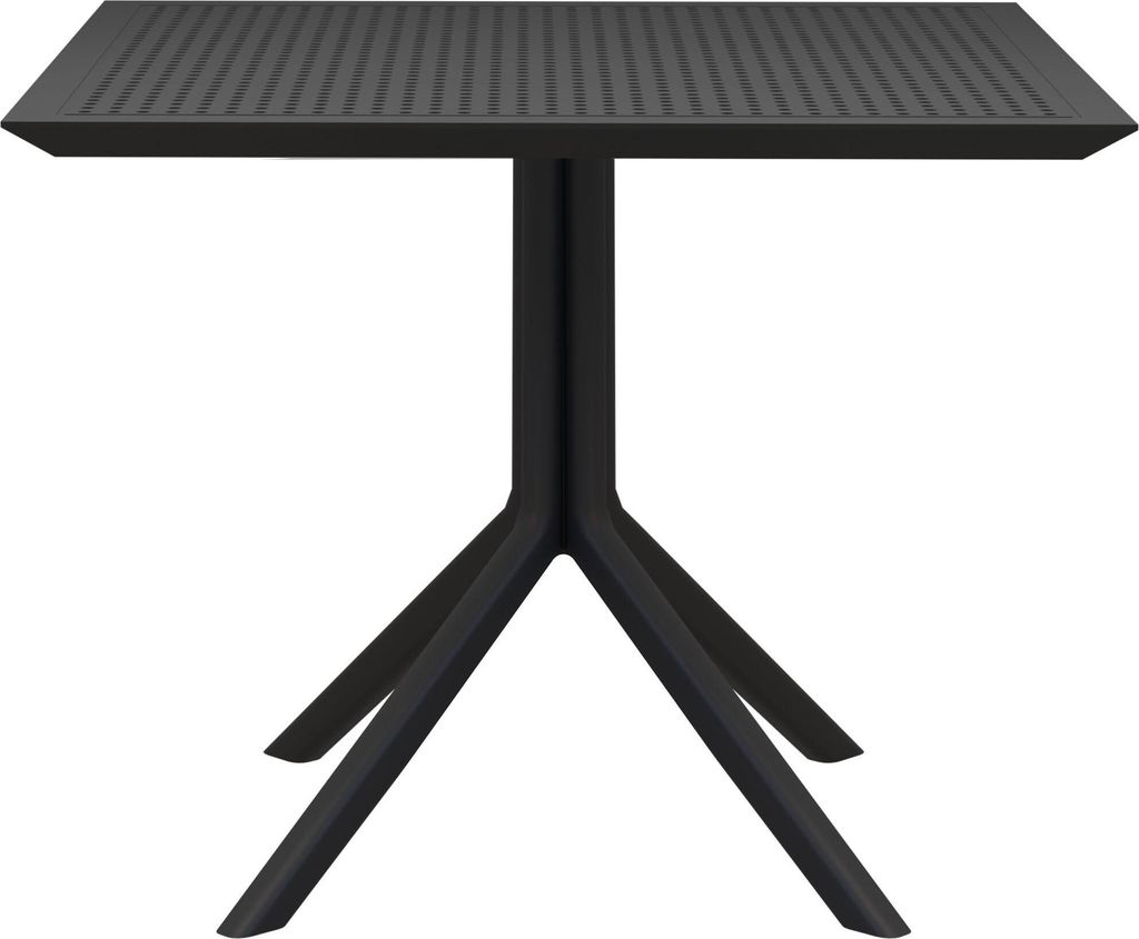 CLP Tisch Sky 80 x 80 cm wetterfest und UV-beständig schwarz