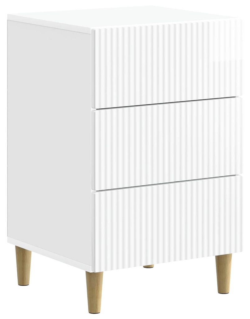 Maison Exclusive - Nachttisch Hochglanz Weiß 43 x 41 x 66,5 cm Holzwerkstoff