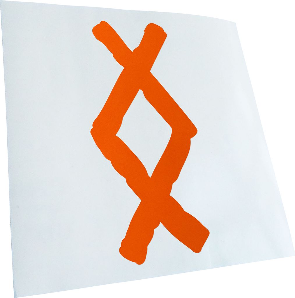 Kiwistar - Autoaufkleber - Futhark INGWAZ Rune - Neon Matt - Aufkleber für Auto Kfz Fahrrad, LKW, Truck Mofa