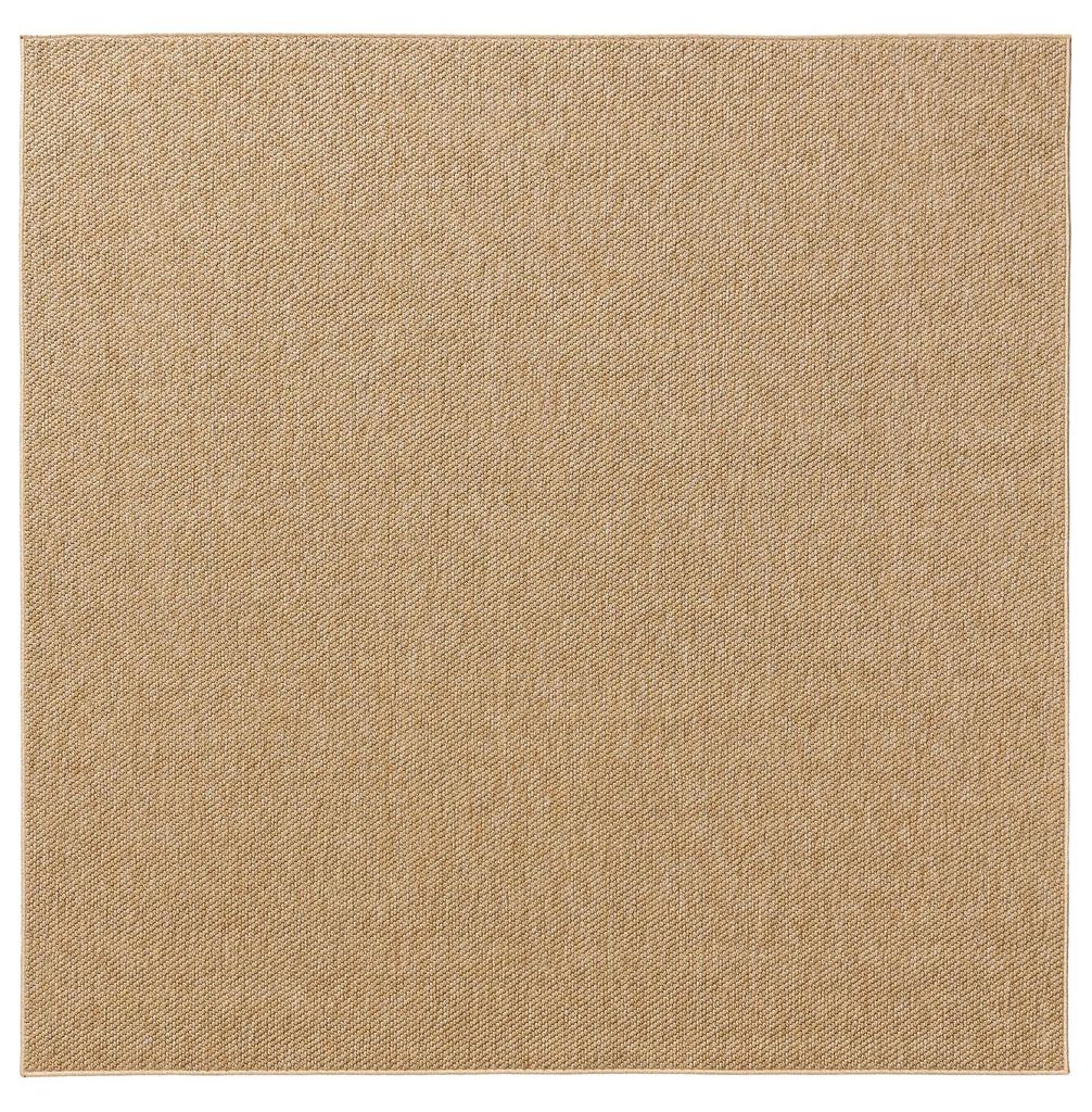 In- & Outdoor-Teppich Iowa Beige 300x300 cm Wohnzimmer Quadratisch Einfarbig Modern Kurzflor benuta Skandinavisch