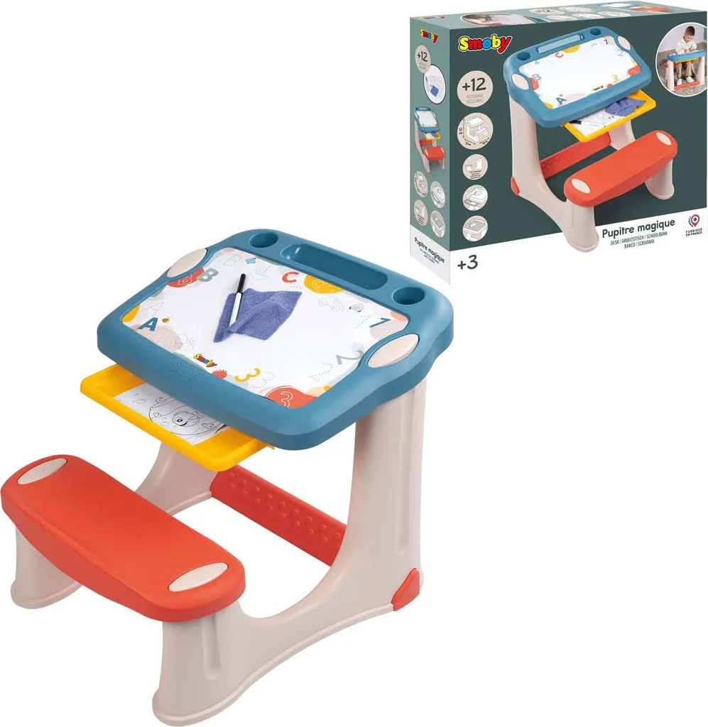 Bureau Premier Âge Smoby 420224 Idéal pour Apprendre à Écrire et Tracer - 3