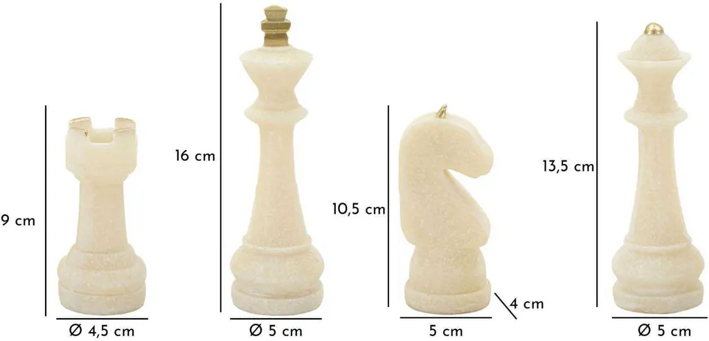 Set Scacchi Mauro Ferretti Quarzy 8 Pezzi Oro Bianco | Design Moderno - 10