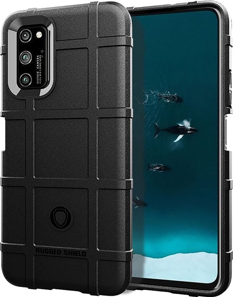 Mobigear Rugged Shield Realme 7 Pro Hülle Flexibles TPU Backcover Stoßfest - Schwarz