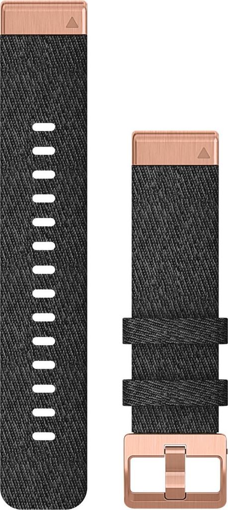 Garmin Ersatzarmband QuickFit 20mm Nylon Schwarz/Rosegold Produktbild 