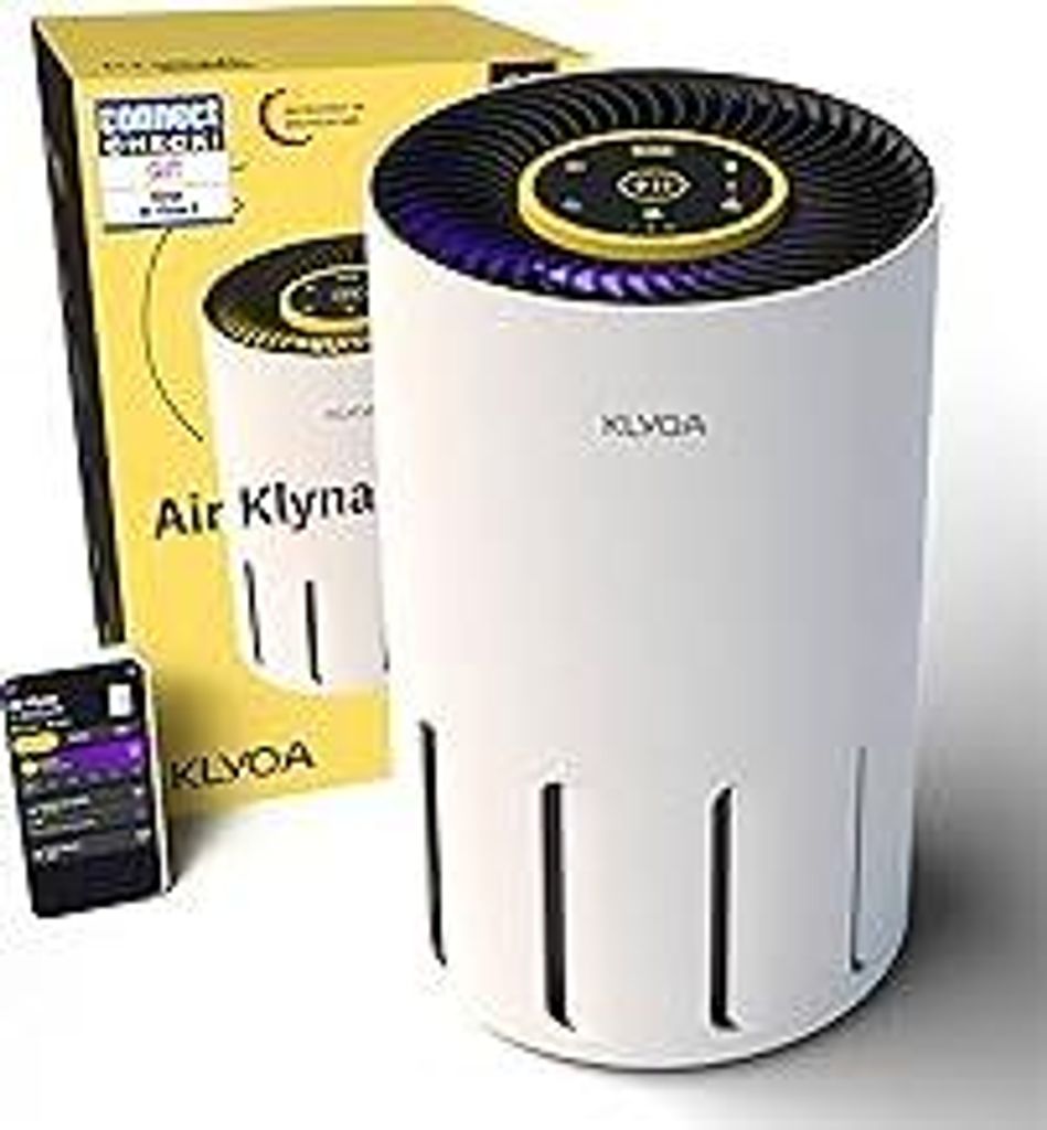 Luftreiniger Allergiker 360° HEPA-Filter Leaf entfernt 99,99% der Tierhaare, Staub & Pollen I 300 CADR I 21,5Db Geräuscharmer Luftfilter I Smart ...