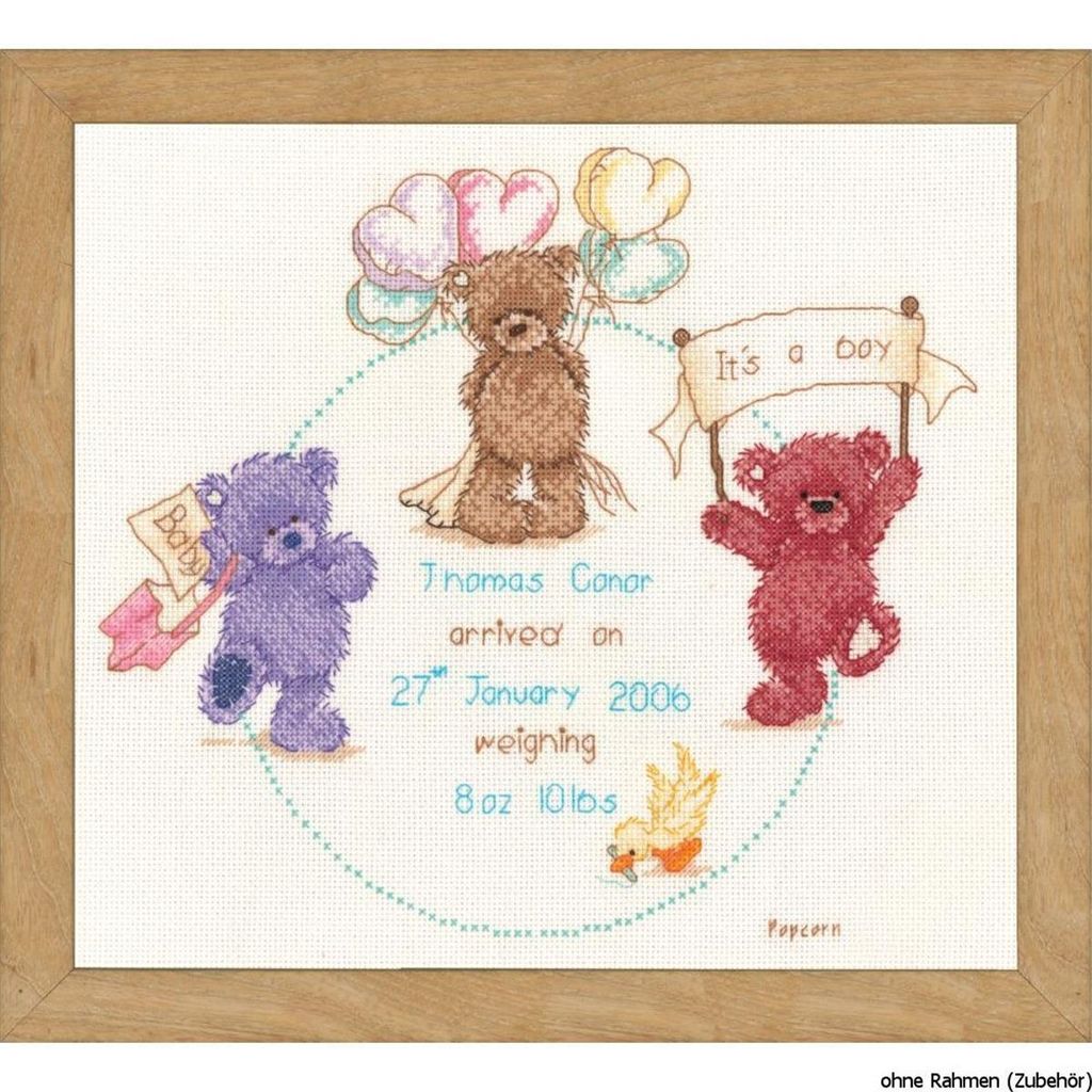 Vervaco Stickpackung Zählmuster "Popcorn und Freunde"