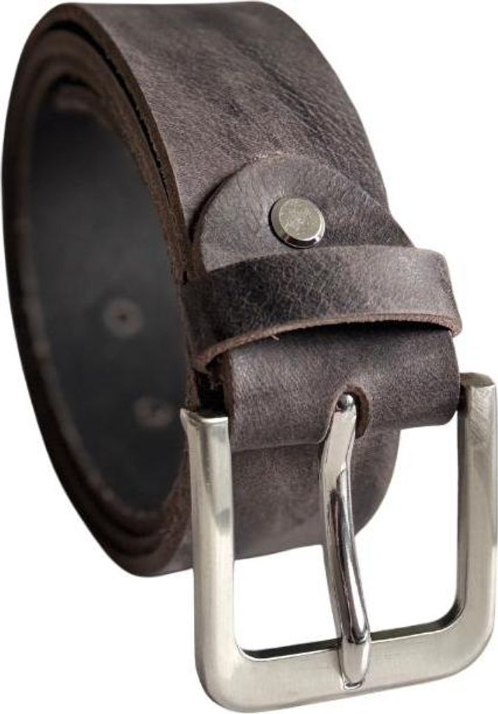 Echt Leder Gürtel 4 cm Herren Damen Ledergürtel bis 115 cm Kürzbar Jeans Schwarz