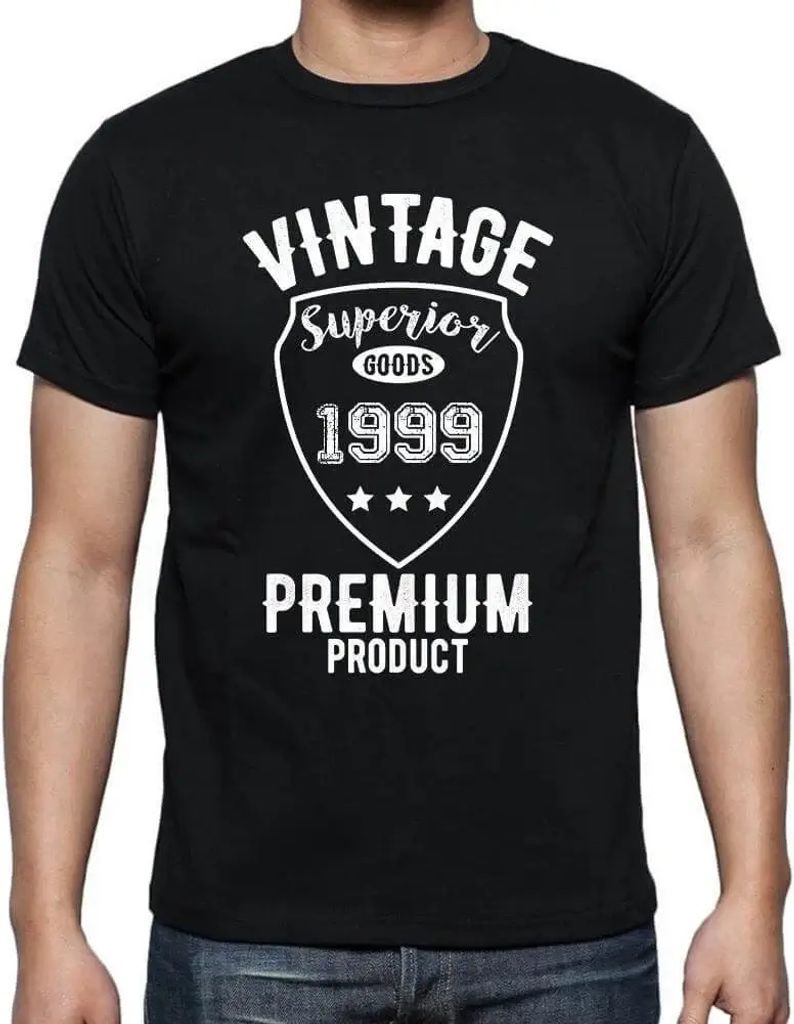 Herren Grafik T-Shirt Vintage Superior Goods Premium Product 1999 Geschenk 25. Geburtstag Jahrestag 25 Jahre Jubiläum 25 Jährige Mann Jahrgang 1999