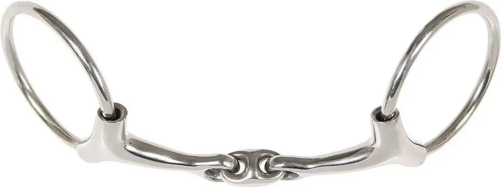 Mors à olive ovale double articulation Harry's Horse 11,5 cm Argenté