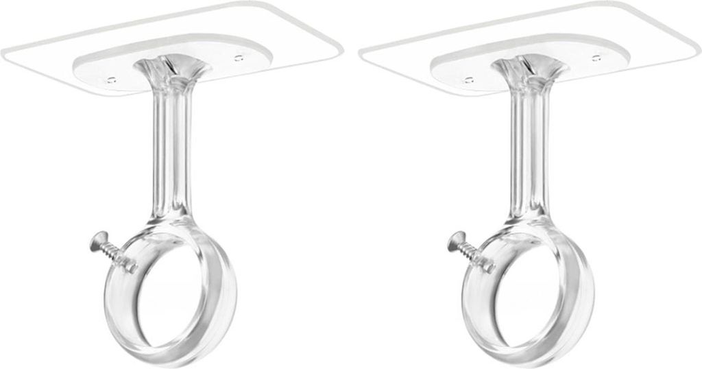 Gardinenstangenhalter-Halterungen Starke Tragfähigkeit Einstellbare Einfache Installation Deckenmontierte selbstklebende Gardinenstangenhaken