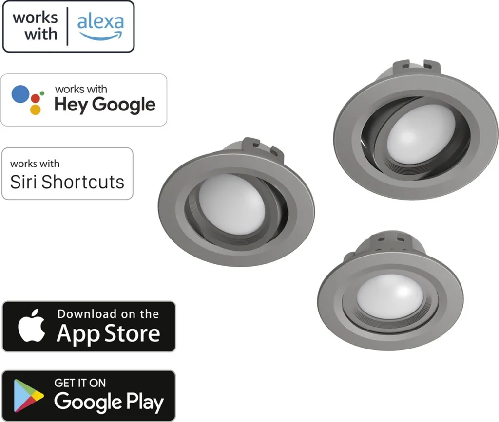 Spot LED WiFi 5W dimmable et réglable par application mobile - Pack complet - 5