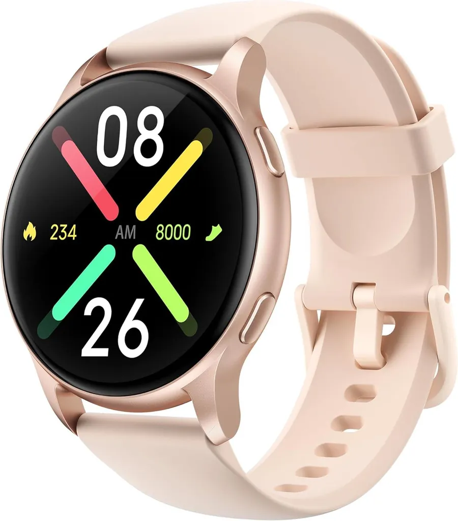 Smartwatch da donna, orologio da nuoto impermeabile 5ATM con funzione telefono, orologio fitness da donna con 100+ modalità sportive, frequenza cardiaca, monitoraggio del sonno, SpO2