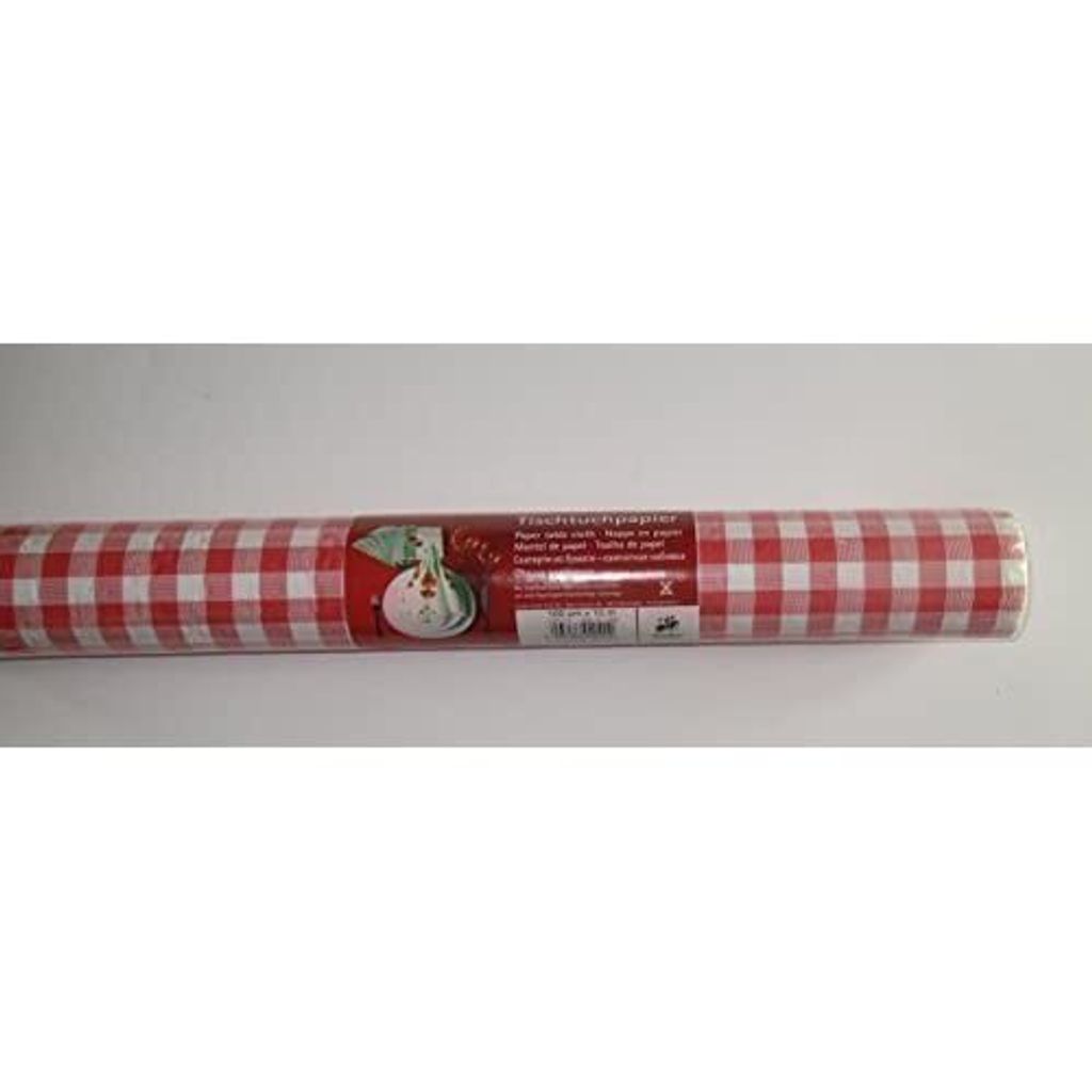 Tischtuchpapier Karo rot/weiß 10m 100cm Produktbild 