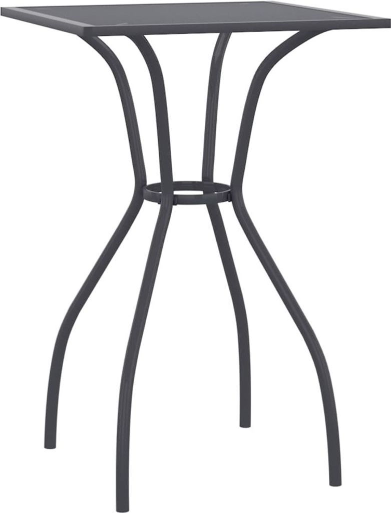 vidaXL Záhradný stôl antracit 50x50x72 cm Oceľová mriežka Obrázok produktu 4