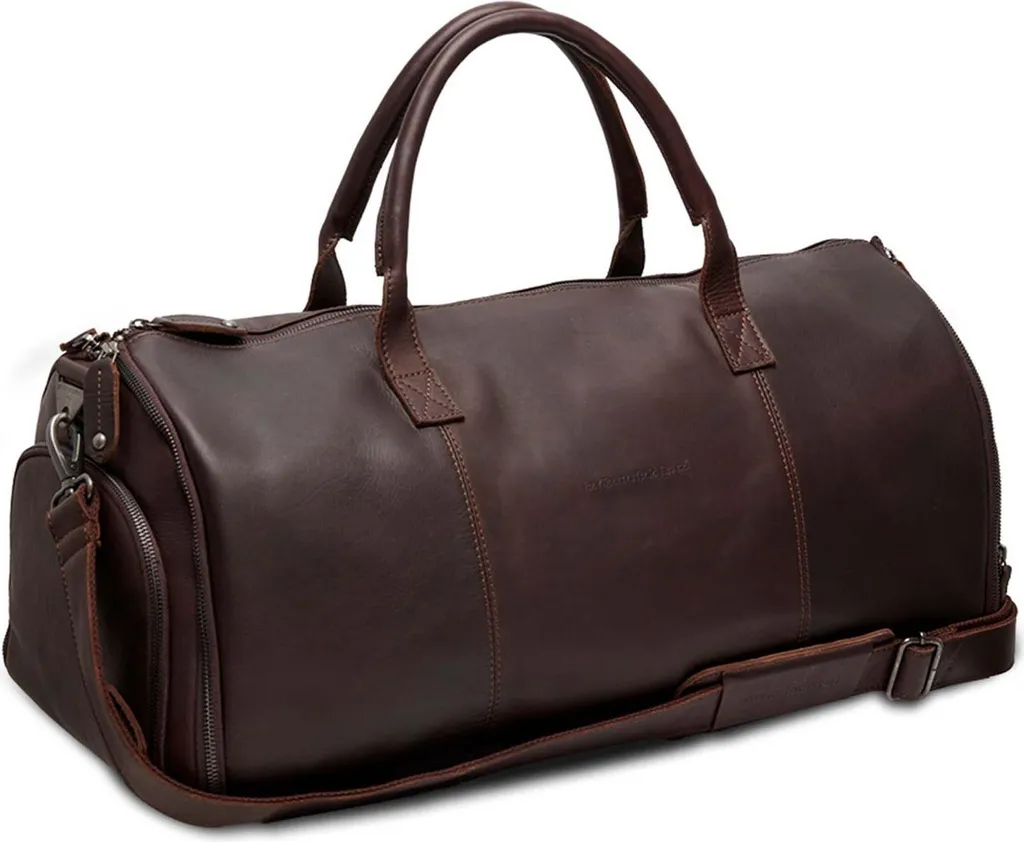 Sac de voyage en cuir véritable pour week-end, grand format souple