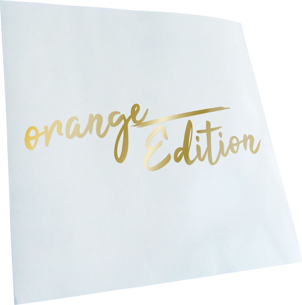 Kiwistar - Autoaufkleber - Orange Edition - Goldchrom - 50x15cm - Aufkleber für Auto, Laptop, Fahrrad, LKW, Motorrad mehrfarbig JDM Decal Racing