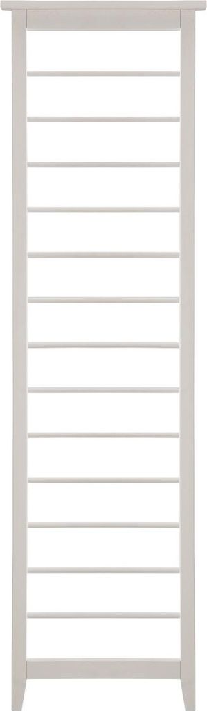 Rippenelement Wandregal mit 13 Rippen aus massiver Weiß gewachster Kiefer 58x200