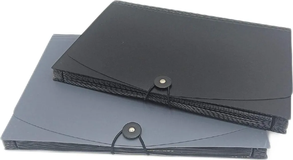 Porte-documents A4 pour Classement Bureau et Scolaire Lot de 2 Gris