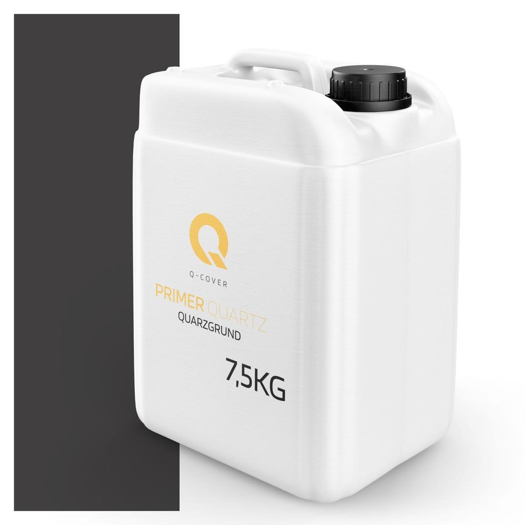 Quarzgrund für Silikonharz-Putz Schwarz F268 7,5 kg – Haftgrund für innen & außen, quarzhaltige Grundierung Q-COVER