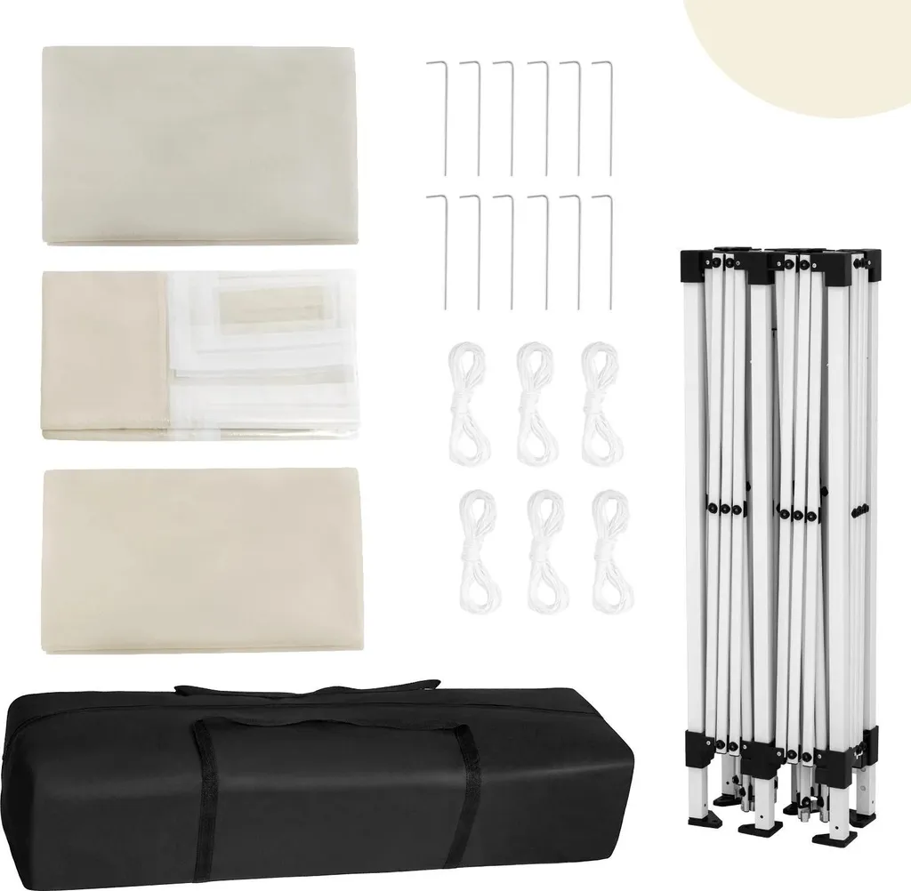 Tente gonflable pour événements et jardin ivoire avec 4 rideaux pro