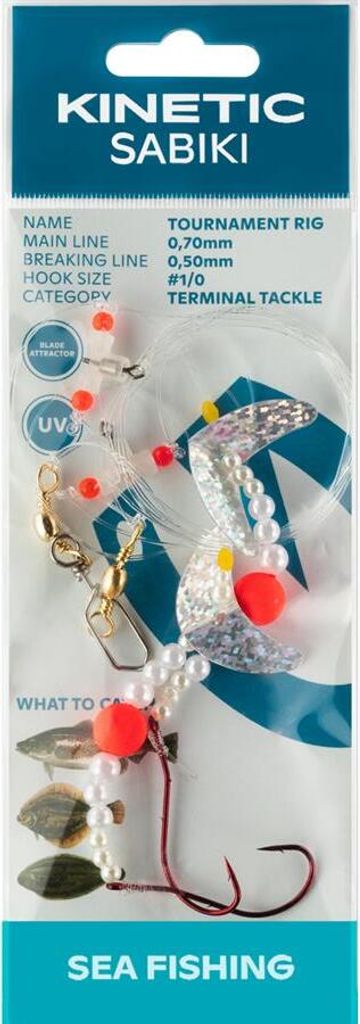 Kinetic Sabiki Tournament #1/0 Pink Pearl/ Silver Produktbild 