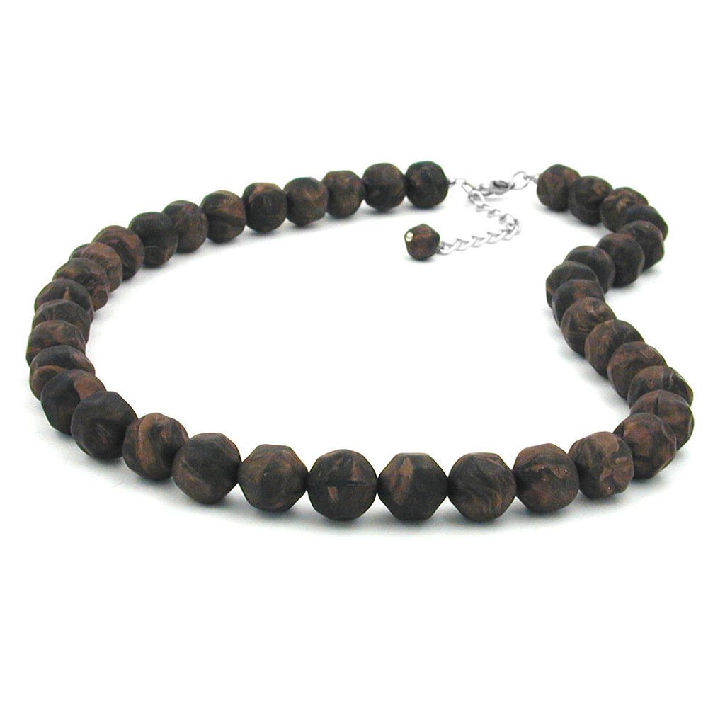 Kette 12mm Kunststoffperlen Barockperlen Produktbild 