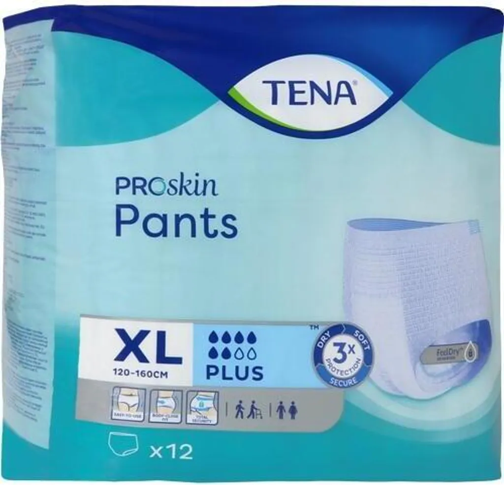 Tena Pants Plus XL per incontinenza 12 pz