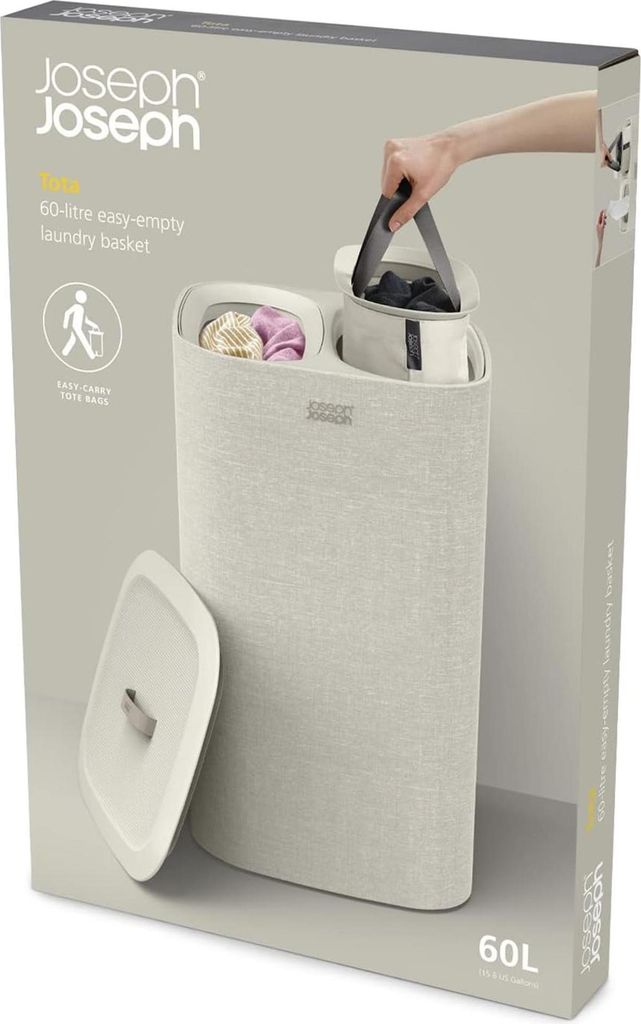 Joseph Joseph Tota Trieur à linge 60L, écru Image du produit 