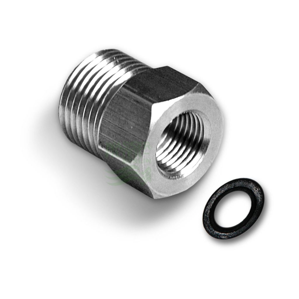 Adapter 7/16' IG zu 3/8' AG (Edelstahl)