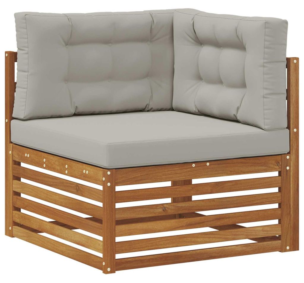 vidaXL Outdoor Ecksofa Massivholz Akazie Natur