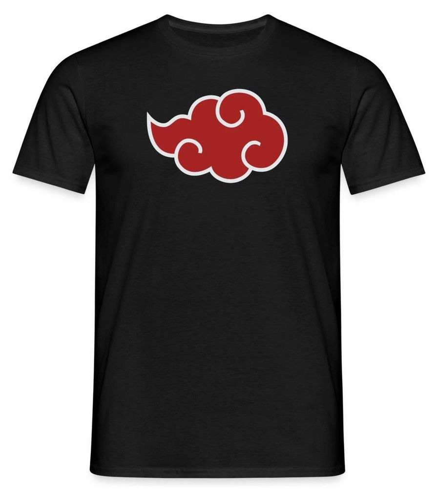 Spreadshirt Naruto Shippuden Akatsuki-Wolke Männer T-Shirt, L, Schwarz